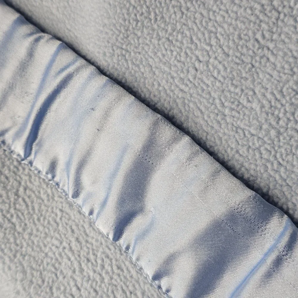 Parents Choice Blue‎ Baby Blanket Satin Trim Truck Car Plane Airplane Fleece